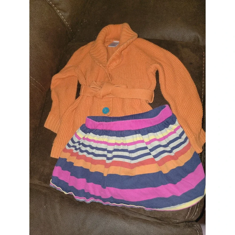 Gymboree fashionable fox sweater size‎ xs 3 4 skort size 3